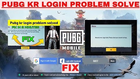 Pubg Kr Login Problem Fix 100% | Loading Screen Problem | Network Error Please check your network