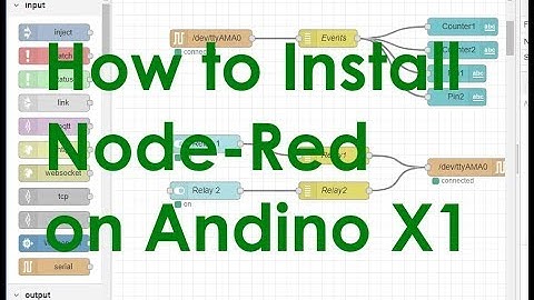 How to install the Node Red to Andino X1