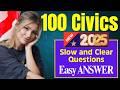 2025 random 100 civics questions and answers - U.S. citizenship interview I N400 Interview #trump