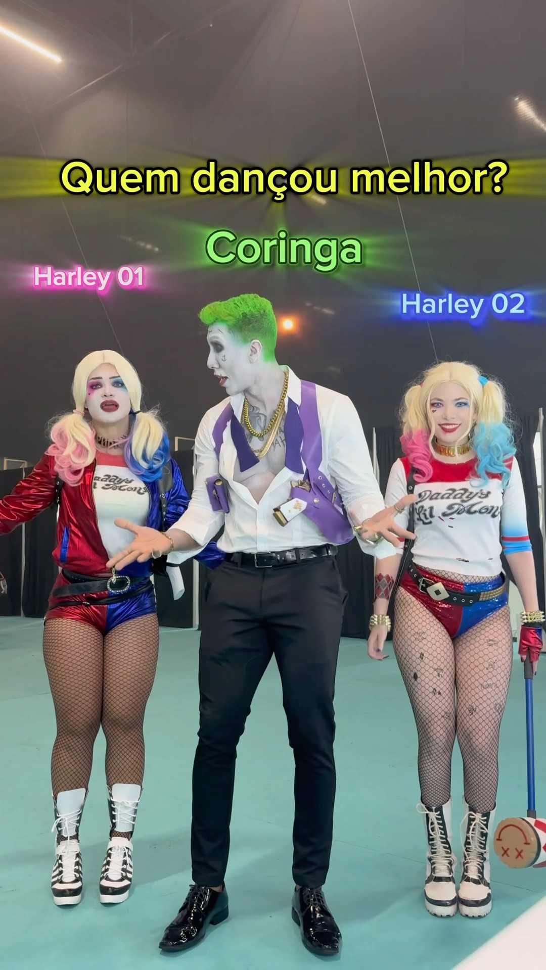 Harley1 , Coringa ou Harley2?​⁠@mayca.brasil #dancer #harleyquinn #coringa #short #shorts #funny