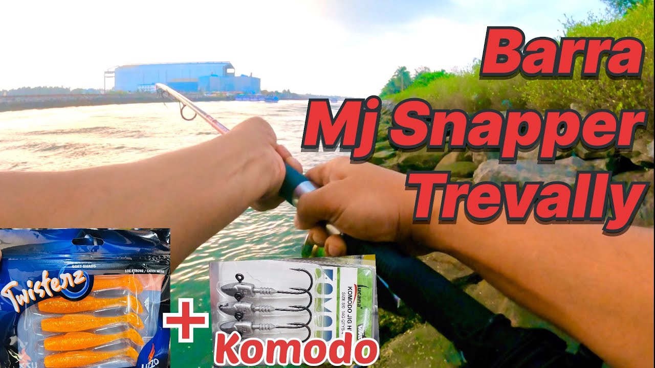 Barramundi Snapper Trevally from Malpe Breakwaters On uzzo Twister 4” and #lucana komodo jigheads