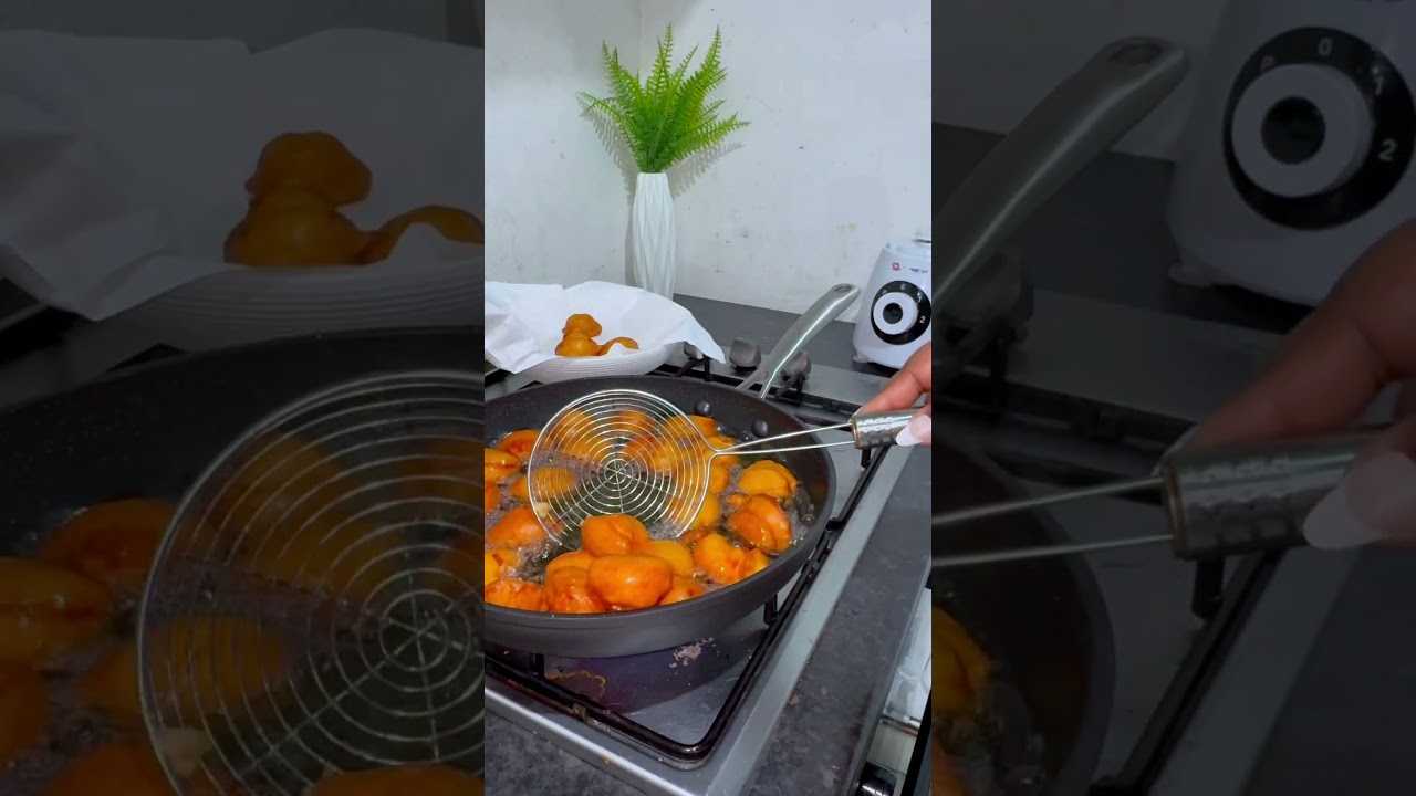 Bean fritters and custard 