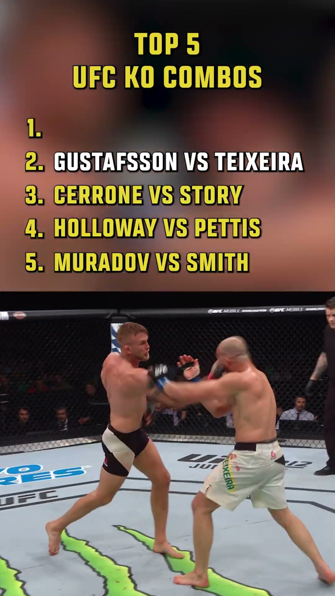TOP 5 KNOCKOUT COMBOS ????◀️▶️ #ufc
