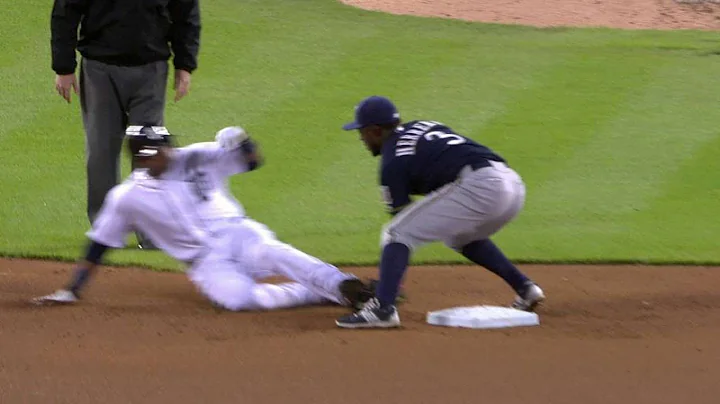 MIL@DET: Maldonado makes a perfect throw for the out