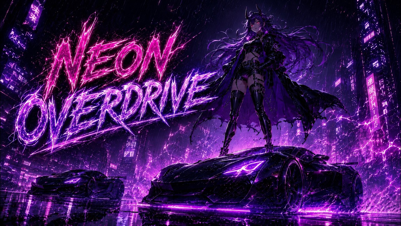 Epic Battle Music】NEON OVERDRIVE 💜 Industrial Metal × 80s