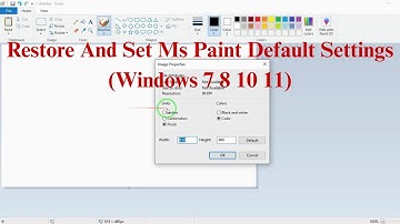 How To Restore And Set Ms Paint Default Settings (Windows 7 8 10 11)