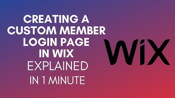 How To Create A Custom Member Login Page In Wix (2025)