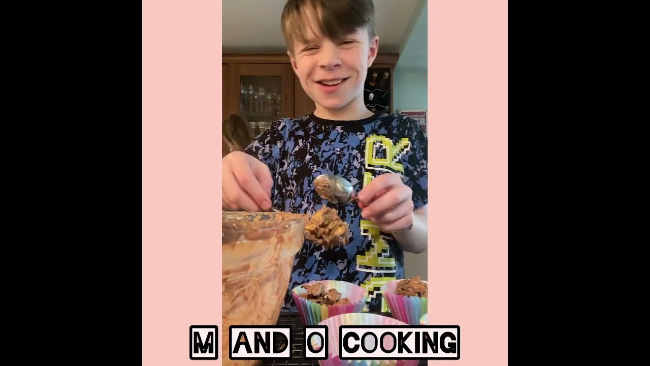 Cooking mini egg nests!!!!        With Alfie