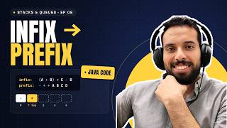 L08. Infix to Prefix Conversion Using Stack | Dry Run + Java Code | Stacks & Queues Playlist