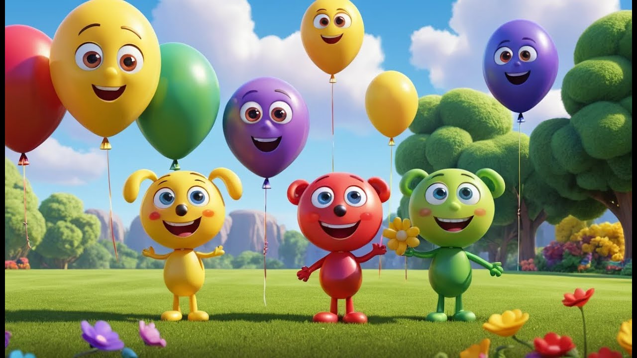 Five Little Toy Balloons Pop Pop Pop | Colorful Counting & Sensory Play Songs