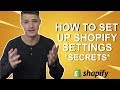 HOW TO SET UP SHOPIFY SETTINGS | Drop Shipping | Zach Hall