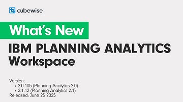 IBM Planning Analytics Workspace (PAW) 2.0.105 / 2.1.12. Released on June 25, 2025