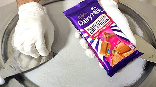 Cadbury dairy mailk - jelly popping candy ice cream rolls street asmr - ايس كريم رول ب كادبري جيلي