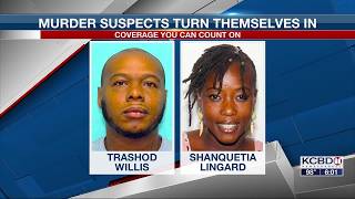 Two murder suspects turn themselves in on Thursday afternoon
