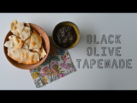 Black olive tapenade, a delicate dip in your lunchbox