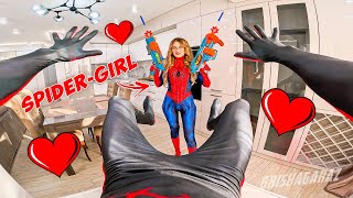 SPIDER-GIRL FELL IN LOVE with A SPIDER-MAN! (Funny Action First Person Love Story)