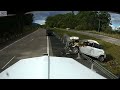 Car drifts into wire rope barrier and rolls multiple times - Johns River NSW