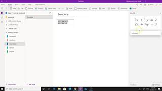 Exploring Math option in Microsoft OneNote - Math Tool to solve problems using AI