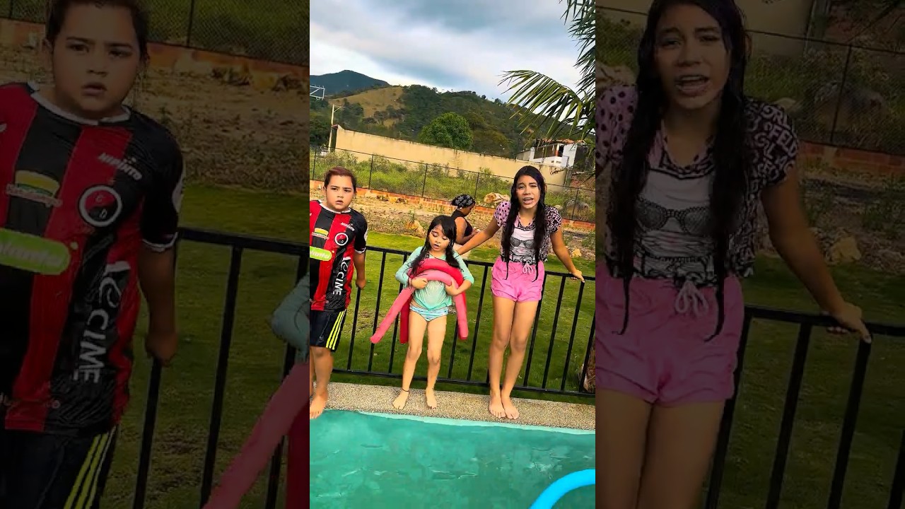 Danielita y Samara no quieren salir de la PISCINA 😠😨 #viral #comedy #humor #funny #comedia
