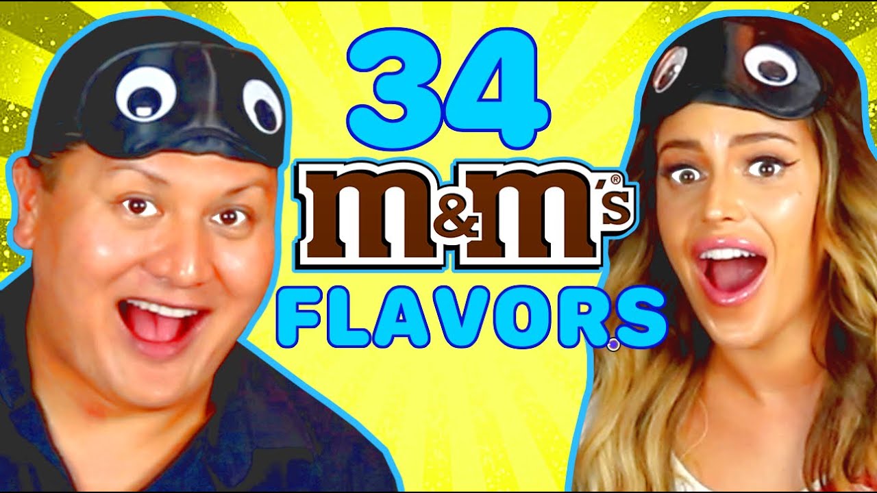 EPIC M&M’s CHALLENGE 34 FLAVORS BLINDFOLDED - Ep. 20 with Kristina Urribarres k3chocolate