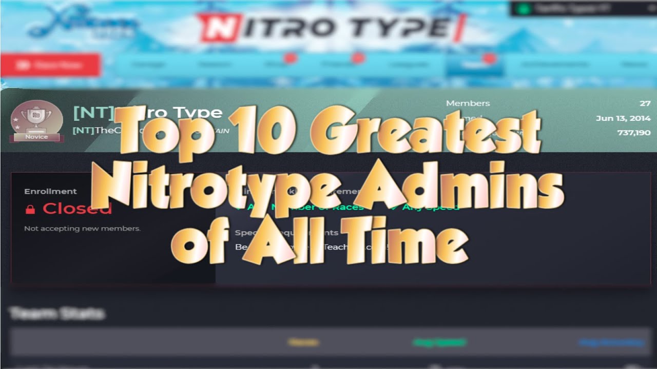 Top 10 Greatest Nitrotype Admins of All Time