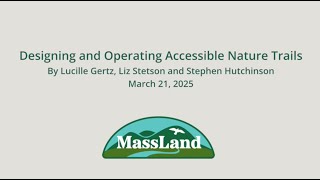 Designing and Operating Accessible Nature Trails