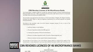 CBN REVOKES LICENCES OF 46 MICROFINANCE BANKS
