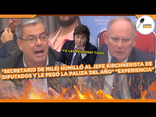 SECRETARIO DE MILEI HUMILLÓ A JEFE DE BLOQUE KIRCHNERISTA Y LE PEGÓ LA PALIZA DEL AÑO: "EXPERIENCIA"