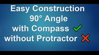Celebrity Construct 90 degree angle without protractor | Draw 90° angle with ruler and compass.(English Audio) Wealth