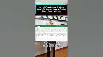 Import Fixed Asset Listing into SQL Accounting Software Fixed Asset Module