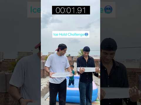 Ice Hold Challenge🥶! #ytshorts #challenge #funny