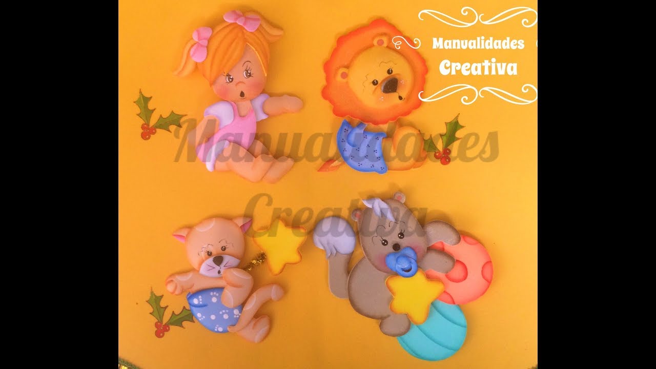 Animalitos Baby Shower Paso A Paso Craft Diy Manualidad En Foamy Goma Eva Microporoso