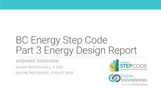 Part 3 Energy Design Report Webinar Video 0/5: Series Overview