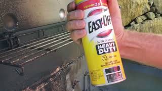 Cleaning WEBER Grill with Easy Off and Pressure Washer