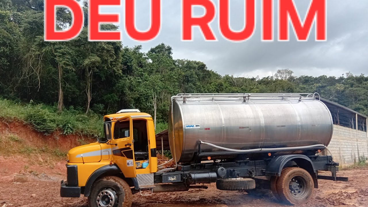 DEU RUIM! Caminhão agarrou no esterco de vaca e barro