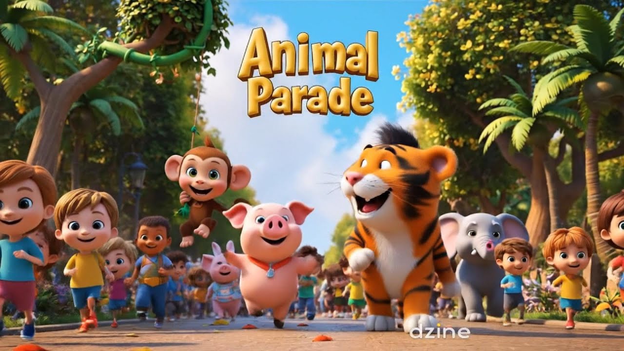 Animal Parade Song Mintu & Tiggy Nursery Rhymes for Kids  Fun Learning Songs