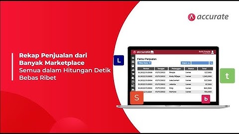 Rekap Penjualan dari Banyak Marketplace, Bebas Ribet dengan Accurate Online