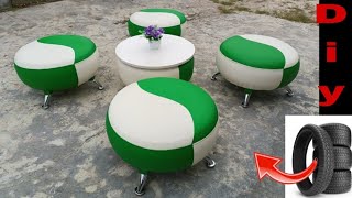 видео: использованные автомобильные покрышки становятся стульями#руководство по изготовлению дивана из авто картинка: использованные автомобильные покрышки становятся стульями#руководство по изготовлению дивана из авто