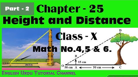 Chapter-25,Height & Distance,For Class 10th,WBBSE,Math No.4,5 & 6 by Ahrar.