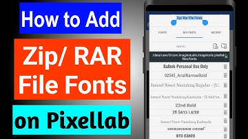 How to Add Zip/ RAR File Fonts in Pixellab | install custom fonts in pixellab