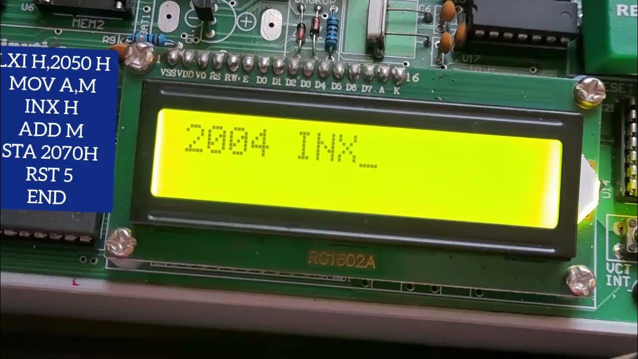 Microprocessor 8085 addition program on trainer Kit | Microprocessor ...