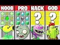 Minecraft Battle : PLANTS VS ZOMBIES CRAFTING CHALLENGE - NOOB vs PRO vs HACKER vs GOD / Animation