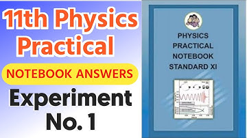 11th Physics Workbook Experiment no. 1 | Maharashtra State Board#11th_Physics