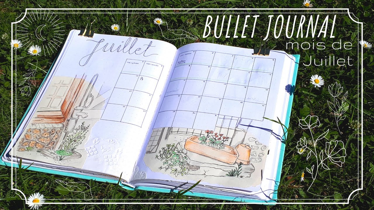 Bullet journal - Mois de Juillet ! - Lune (2020) - YouTube