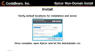 Installing Epicor ERP 10 Client to non-domain machines