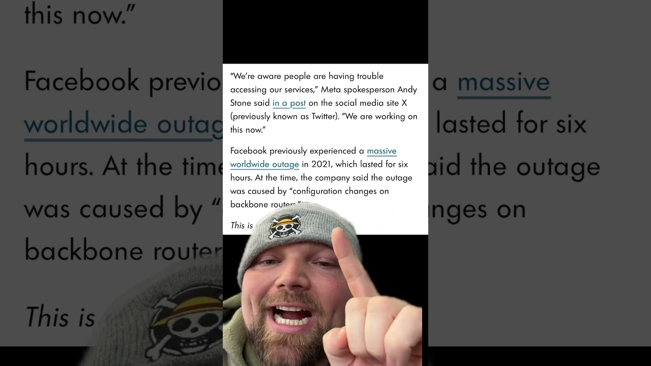 FACEBOOK AND INSTAGRAM OUTAGE UPDATE FROM META! 