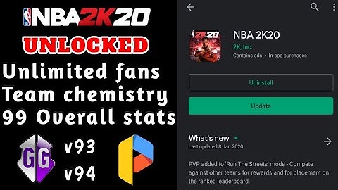 Get Unlimited fans, 99Attributes or stats plus Team cheamistey in NBA 2K20 MOBILE v93 / v94