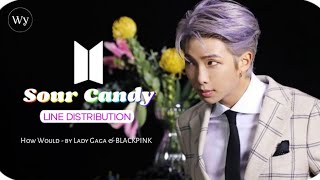 How Would BTS sing 'Sour Candy' by Lady Gaga & BLACKPINK ~ Line Distribution (Color Coded)