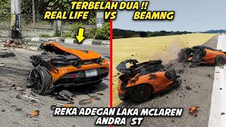 RECREATING ANDRA ST'S ACCIDENT! McLaren Destroyed and Split in Two (BeamNG.drive)