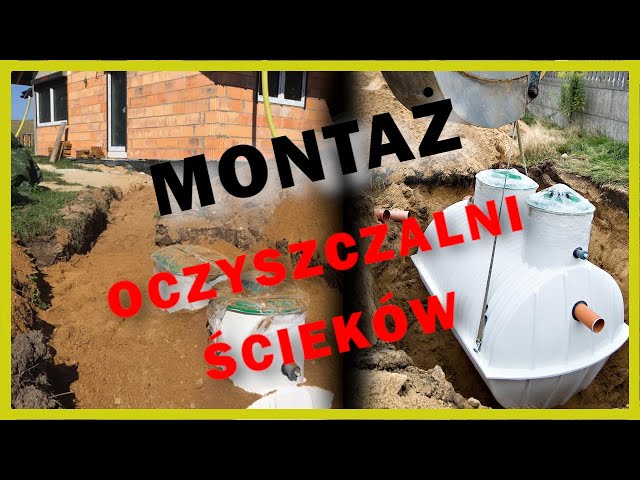 Montaż przydomowej OCZYSZCZALNI ścieków z drenażem rozsączającym - YouTube